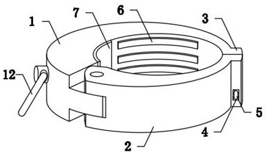 A hoop device that is easy to install and disassemble for a pole