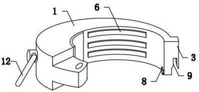 A hoop device that is easy to install and disassemble for a pole