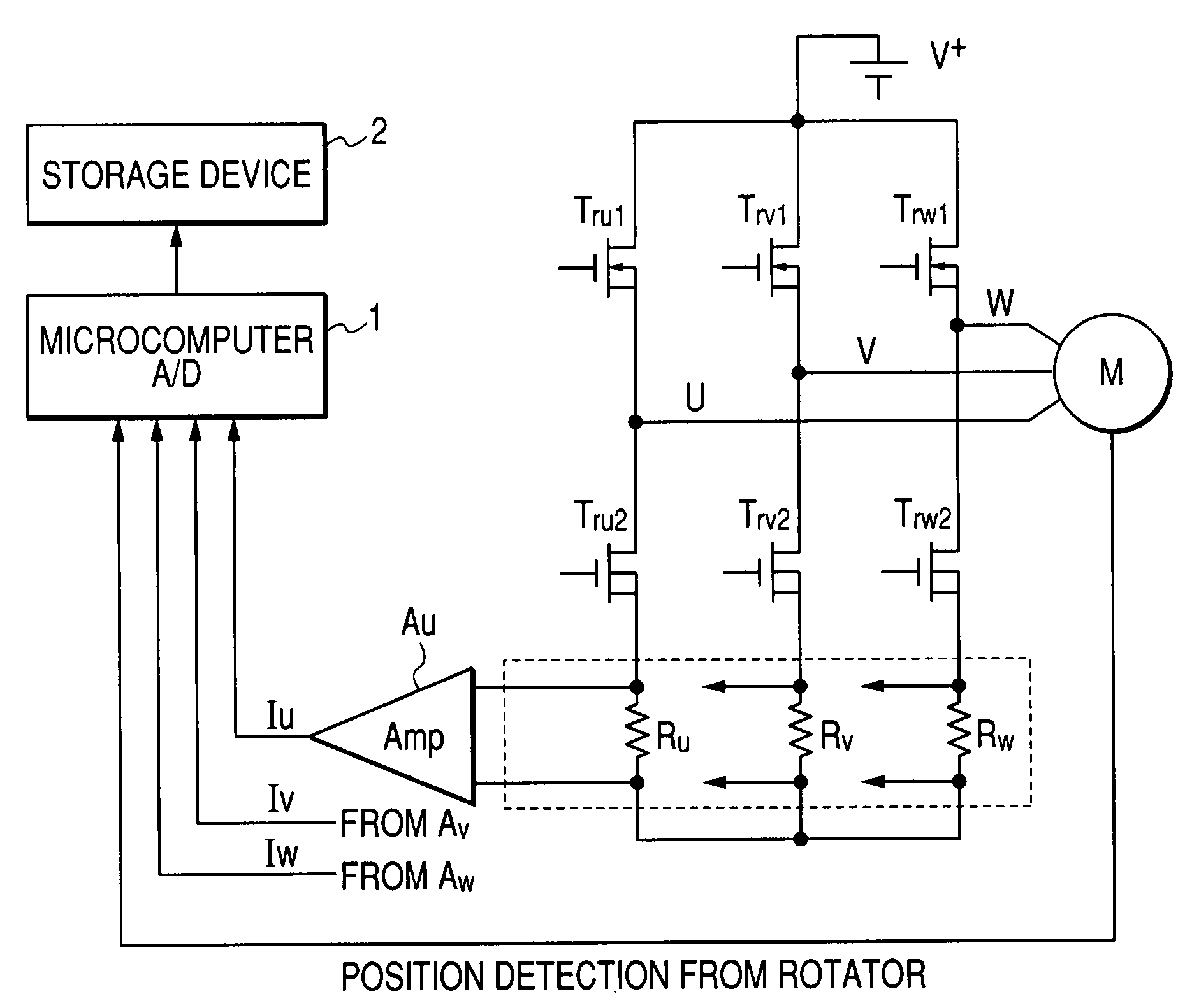 Apparatus for correcting current value of three-phase electric motor and correcting method