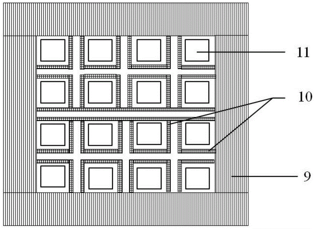 Double-grid electrode for high-beam-quality large-power VCSEL (Vertical Cavity Surface Emitting Laser) same-phase coupling array