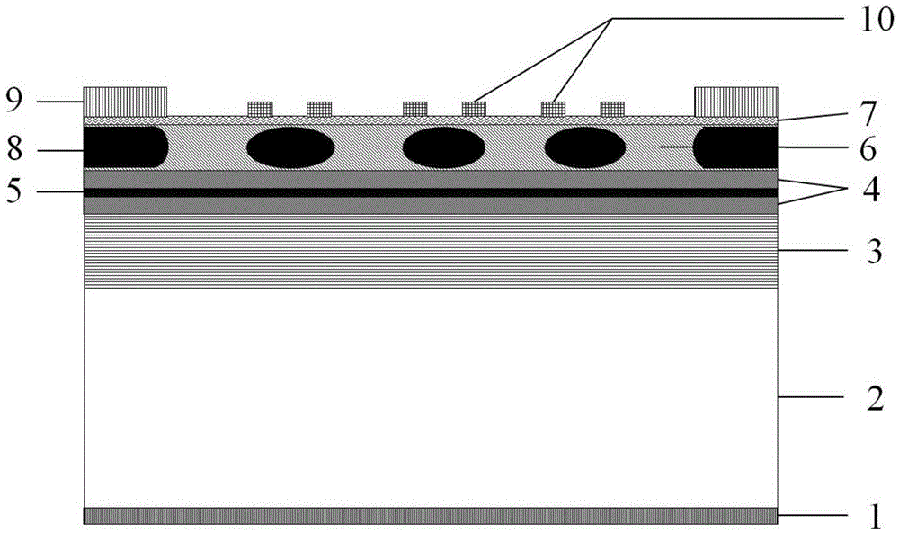 Double-grid electrode for high-beam-quality large-power VCSEL (Vertical Cavity Surface Emitting Laser) same-phase coupling array