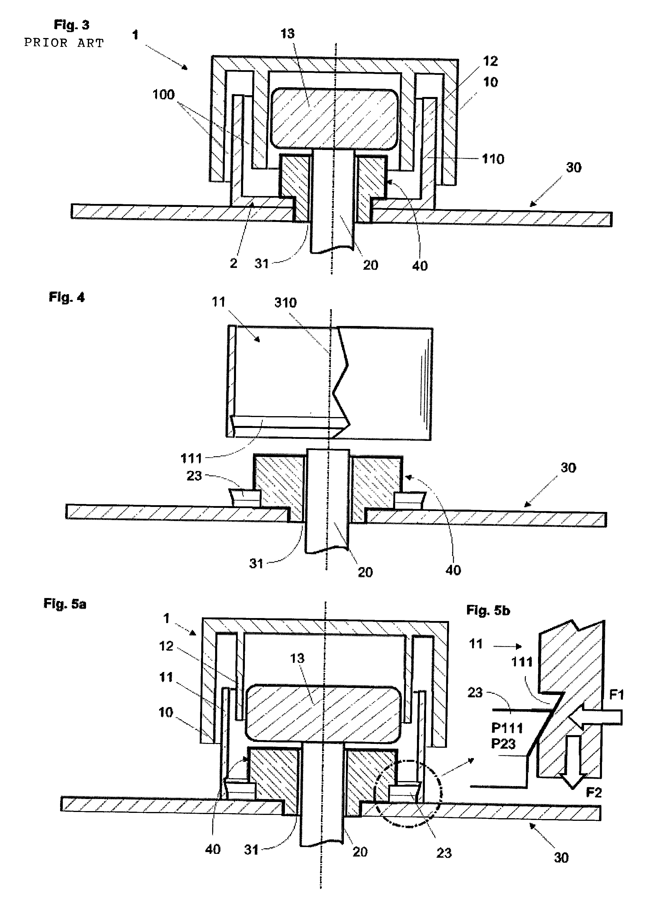 Baffle seal with removable ring element, and balance equipped with the baffle seal