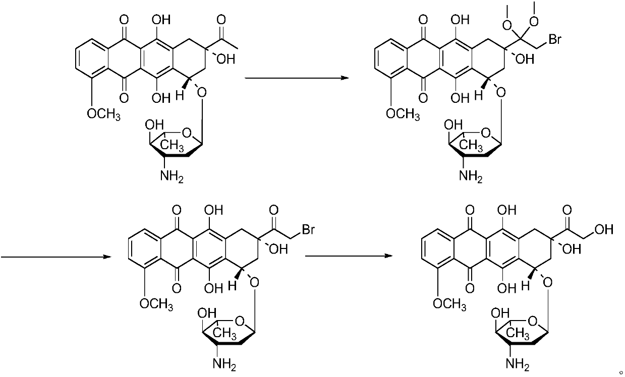 A kind of epirubicin hydrochloride intermediate compound