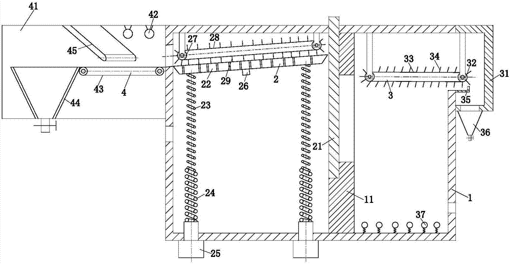 Slaughtering sewage treatment system with waste recycling function