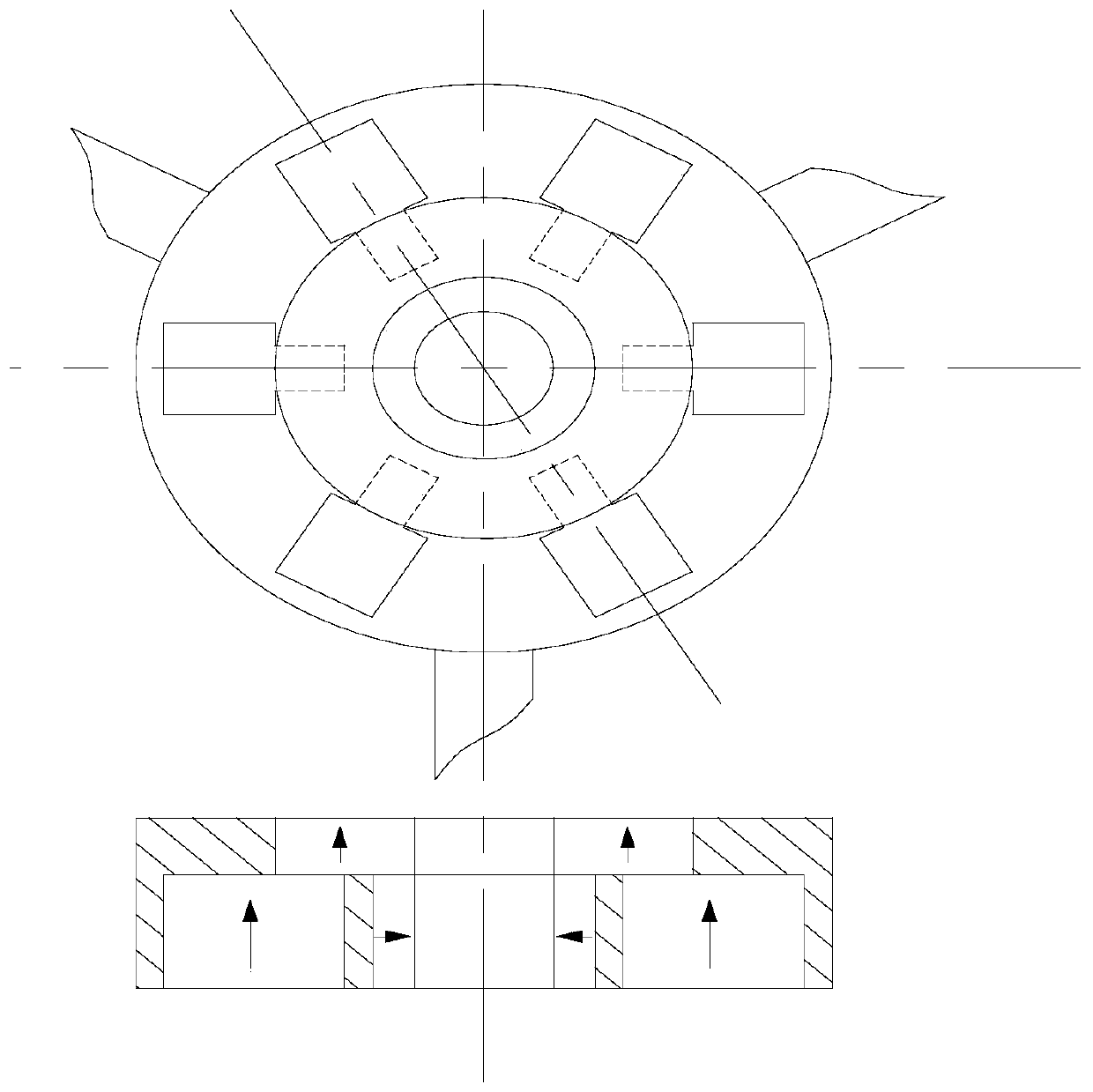 Crushing device based on magnetic suspension driving and application thereof