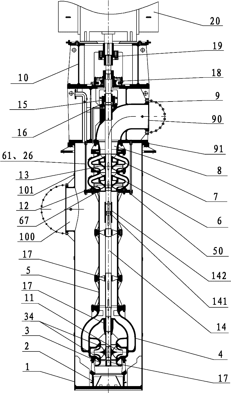 Condensate pump used in nuclear power station