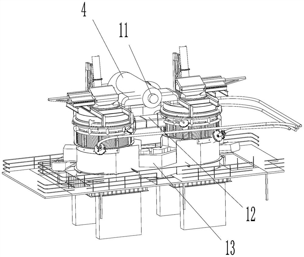 A method for modifying molten steel slag with double molten pool furnace