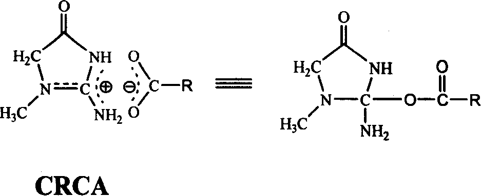 Catalyzing synthesis of polylactide and polyserine morphodilone from carboxylic acid creatinine guanidine