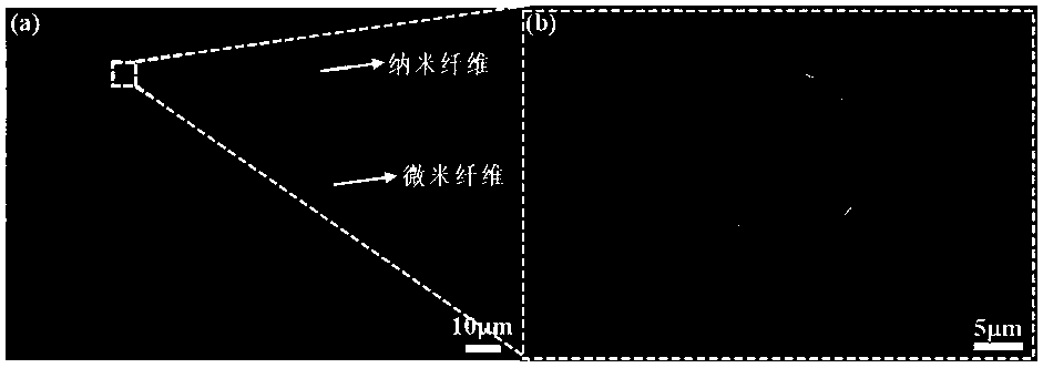 Photocatalyst supported micro-nano-composite fiber material loaded and preparation method thereof