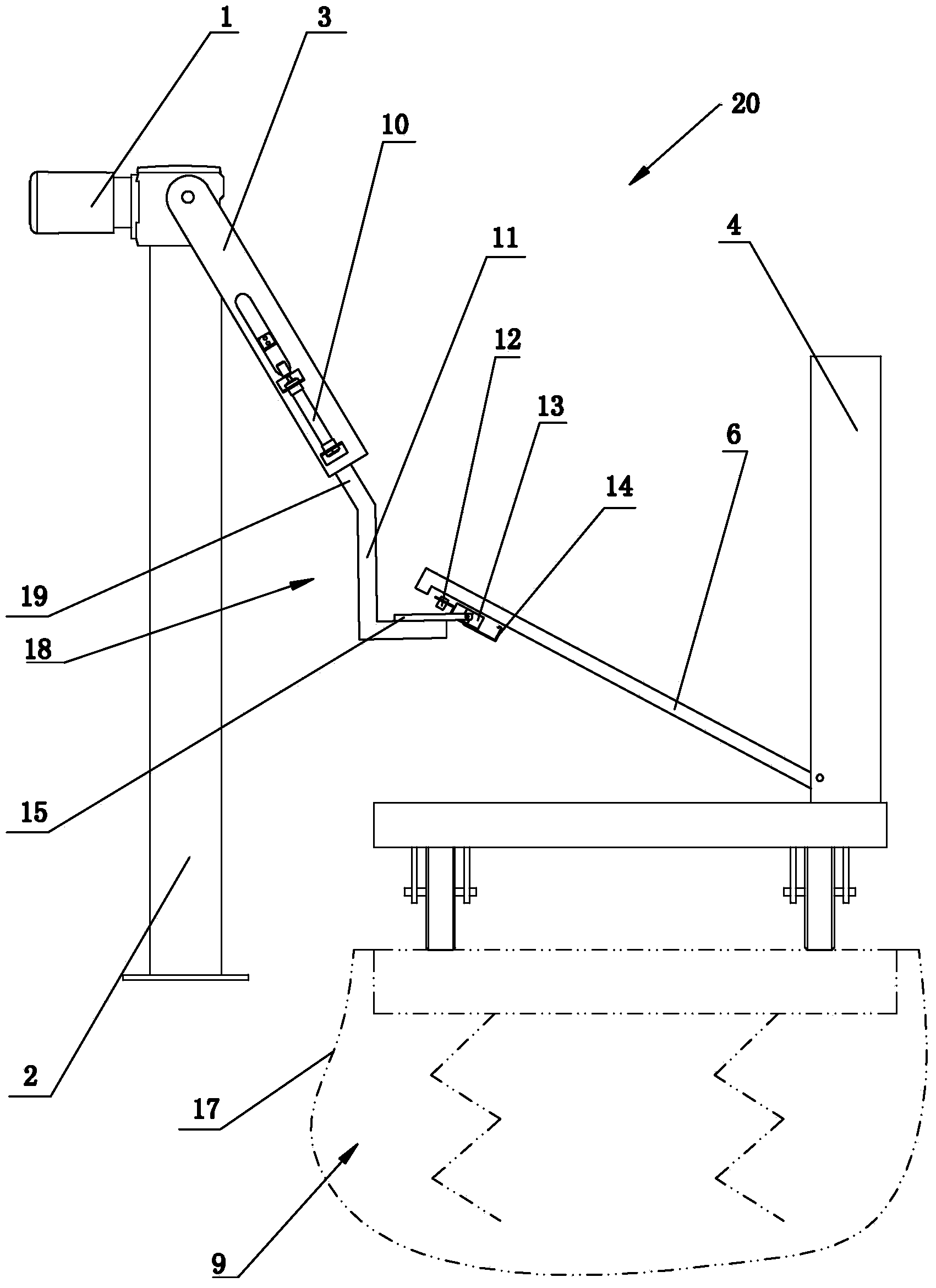 Turning device for tread storage book truck