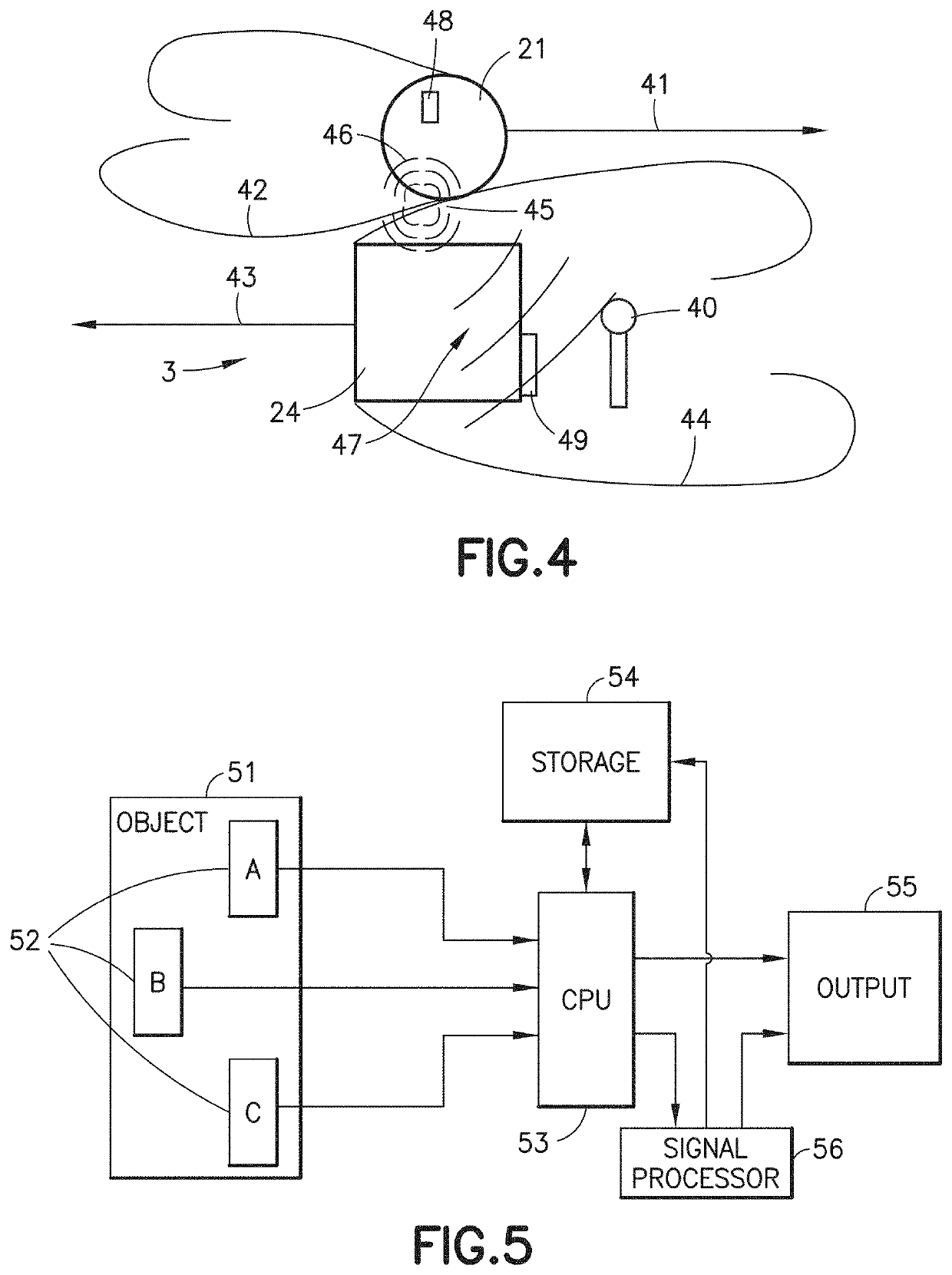 System and method for discriminating between origins of vibrations in an object and determination of contact between blunt bodies traveling in a medium