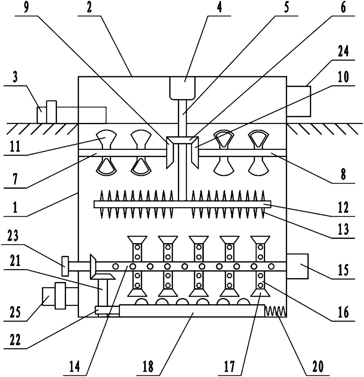 High-efficiency aeration device for sewage treatment