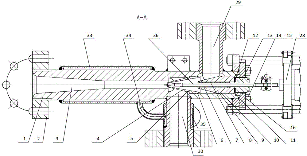 Pneumatic atomizing nozzle with function of adjusting sizes of atomizing particles