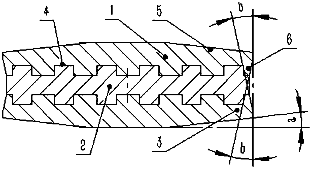 Bidirectional cutting edge polycrystalline diamond compact for high-frequency rotation vibration rock cutting