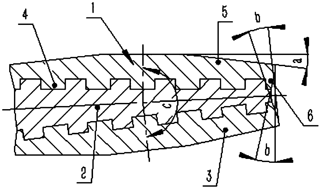 Bidirectional cutting edge polycrystalline diamond compact for high-frequency rotation vibration rock cutting