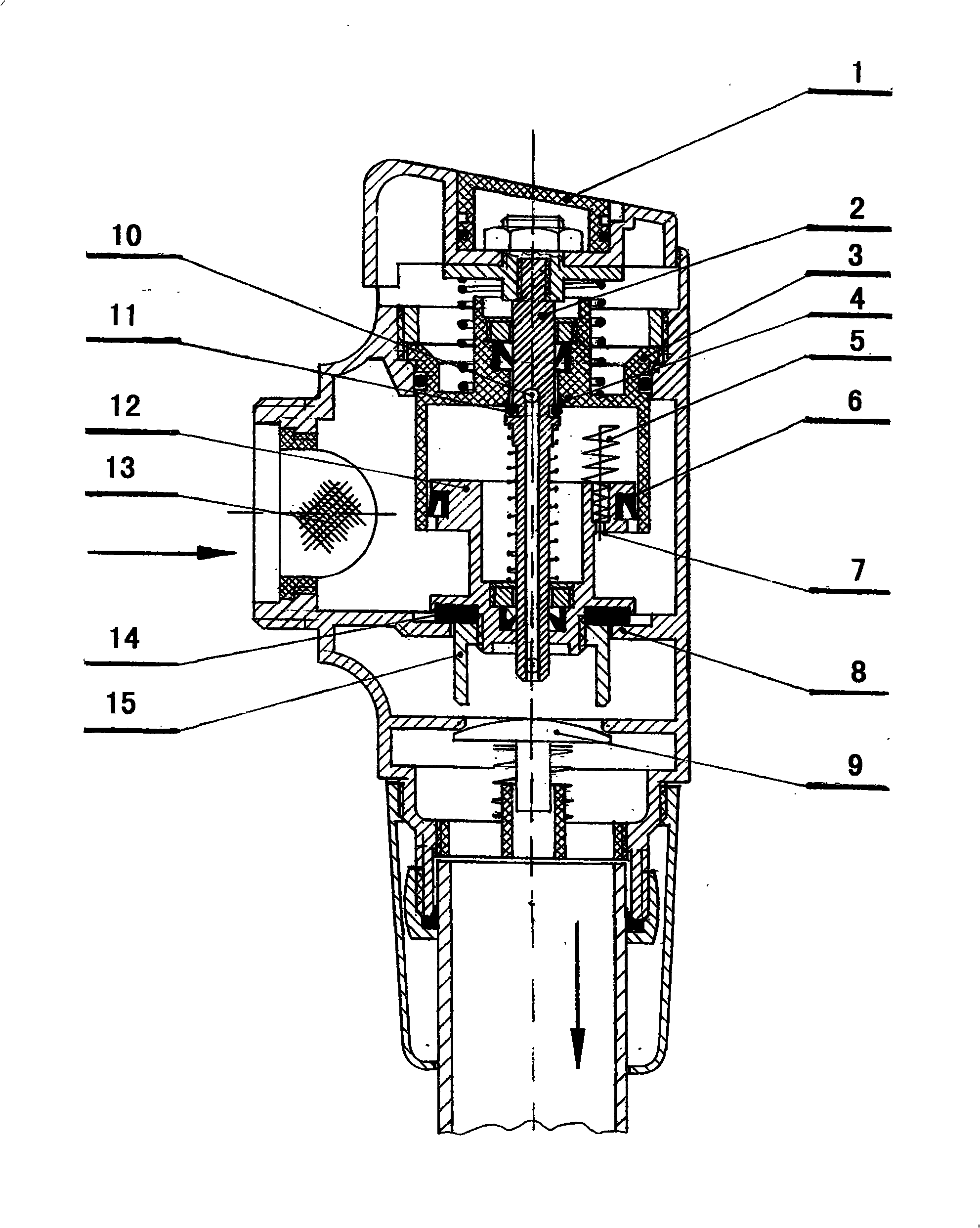 Touch type block-resistant descaling time-delay self-closing water saving device