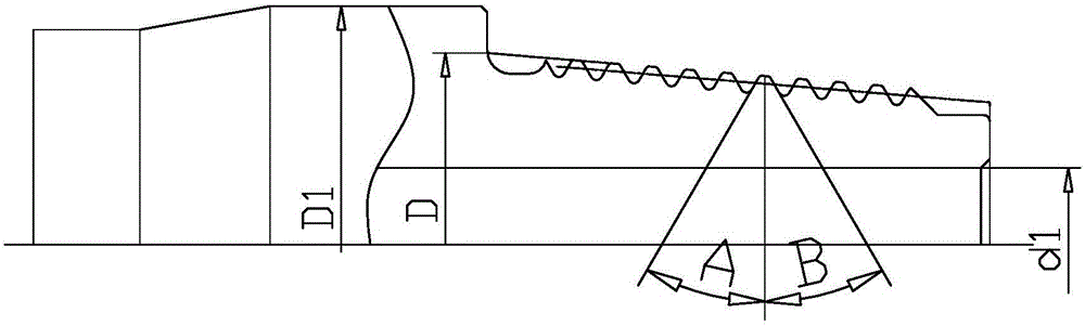 Thread structure of drilling rod