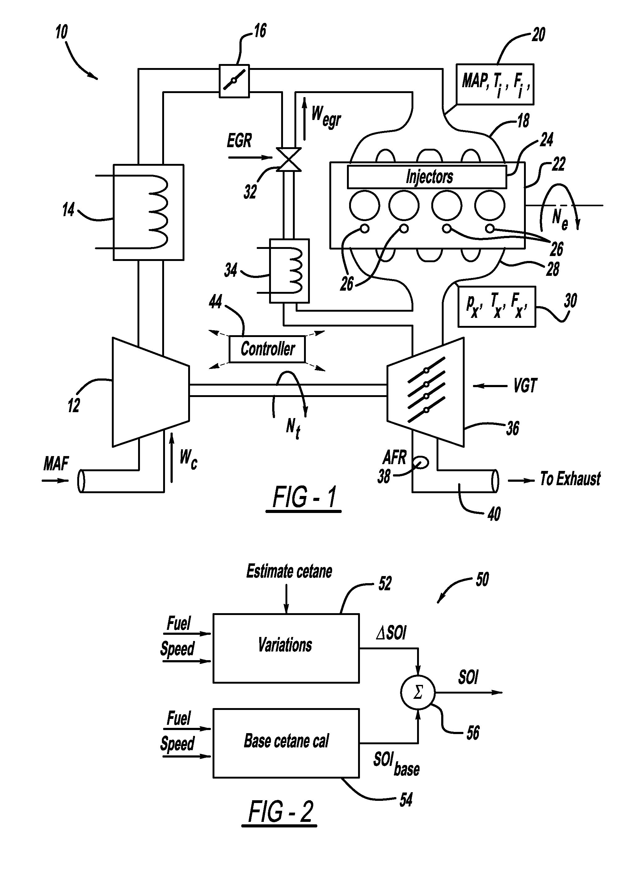 Adaptive diesel engine control for cetane variations