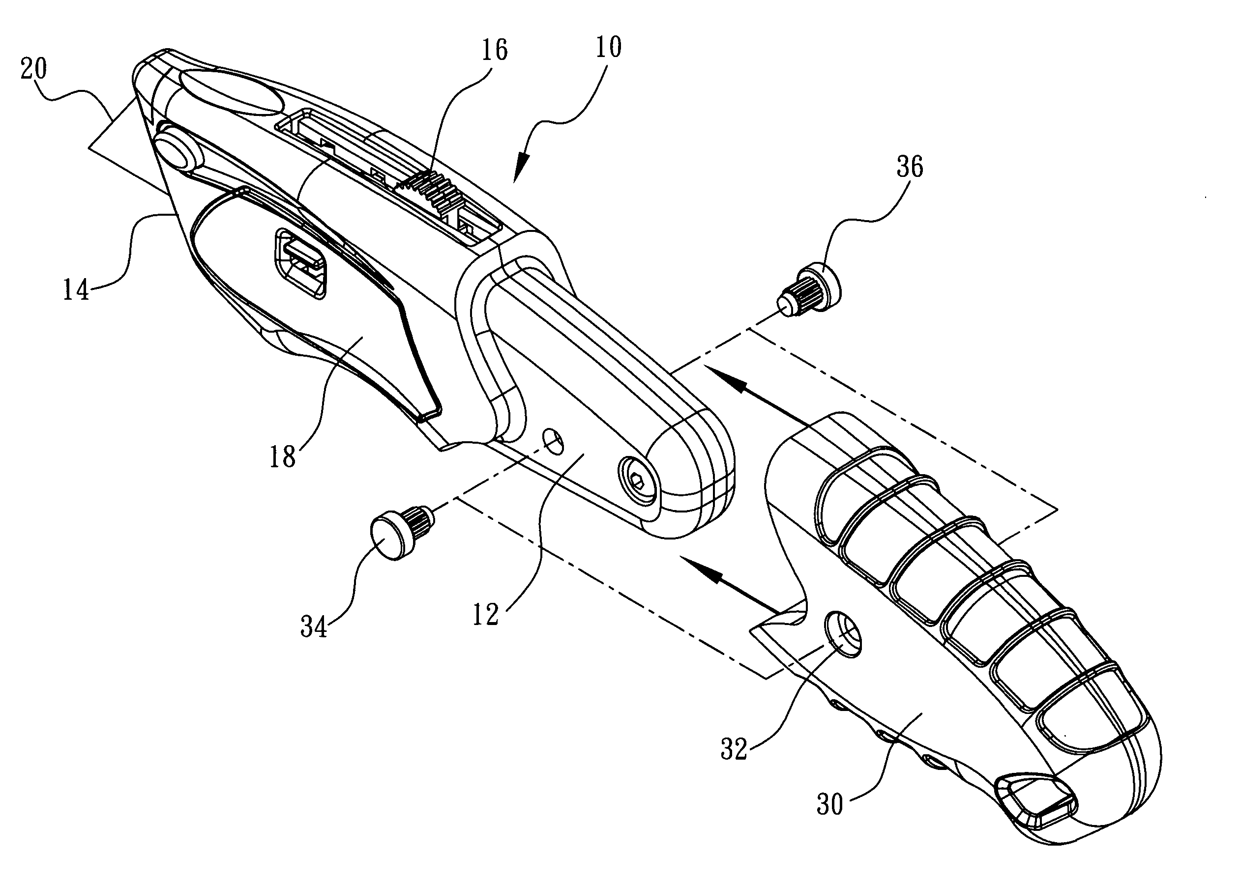 Gigantic strength type cutter knife