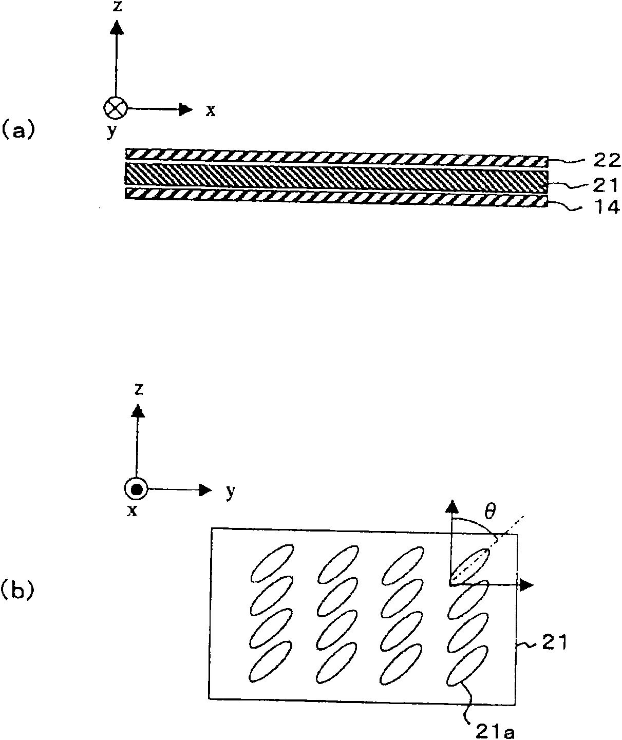 View angle control element and display device provided with the same