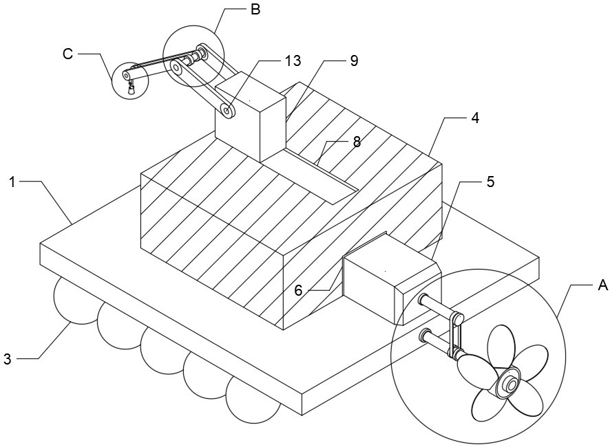 Non-contact monitoring data acquisition device in water conservancy project construction period