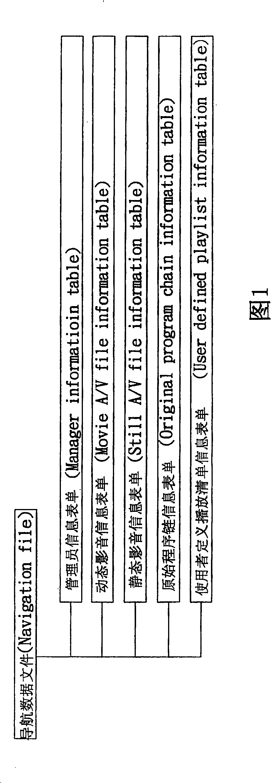 Audio and video disc data structure and operating method