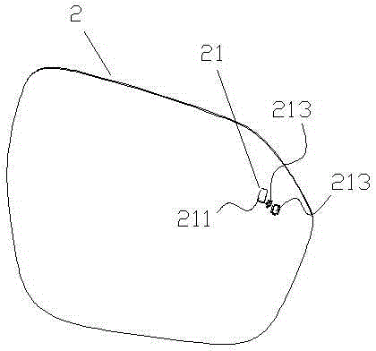 Automobile outside rear-view mirror with blind area prompt function