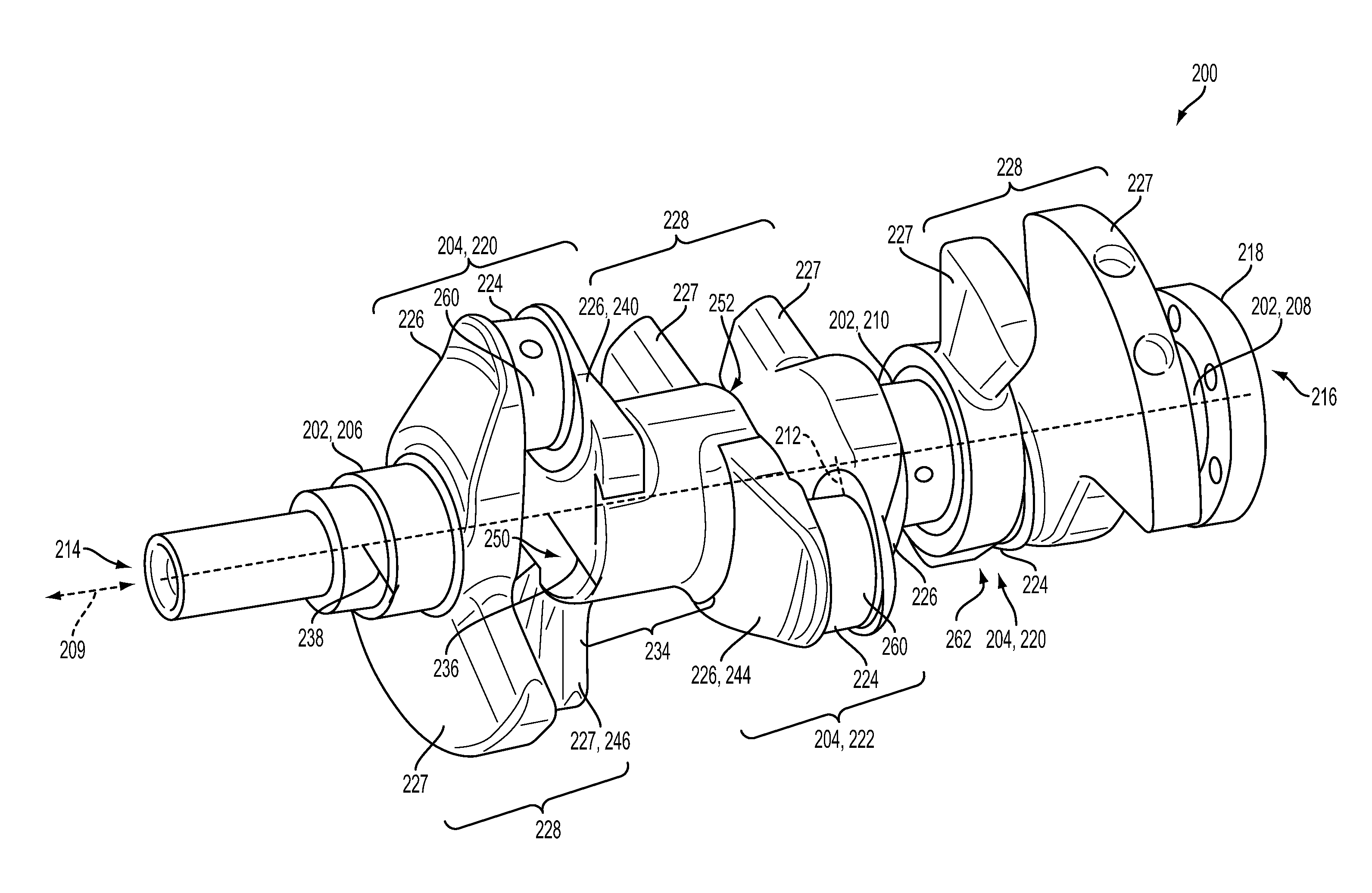 Engine crankshaft