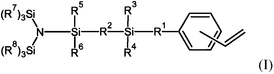 Elastomeric copolymers based on [bis(trihydrocarbylsilyl)aminosilyl]-functionalized styrene and their use in the preparation of rubbers