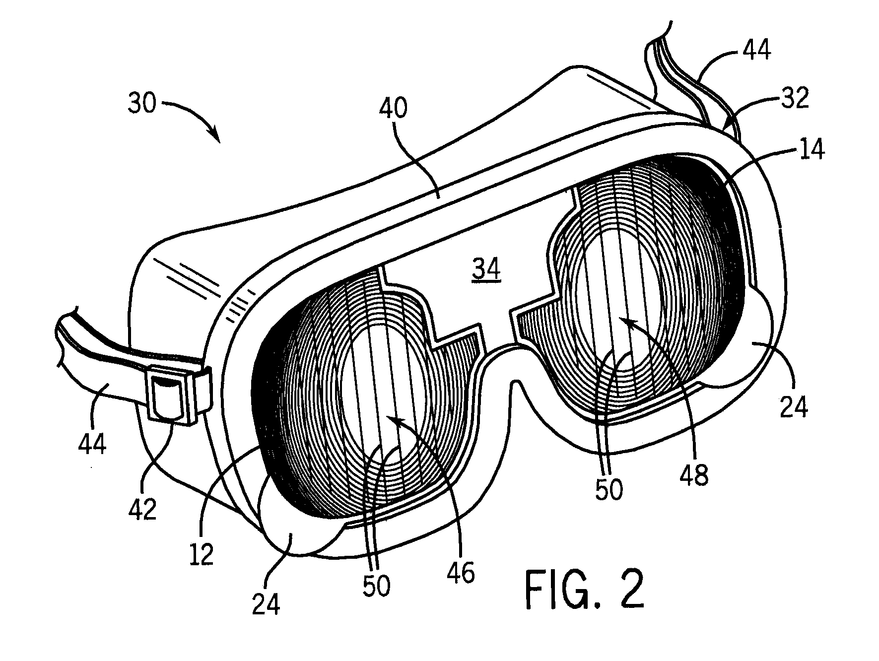 Viewing device for simulating impairment and reducing peripheral vision