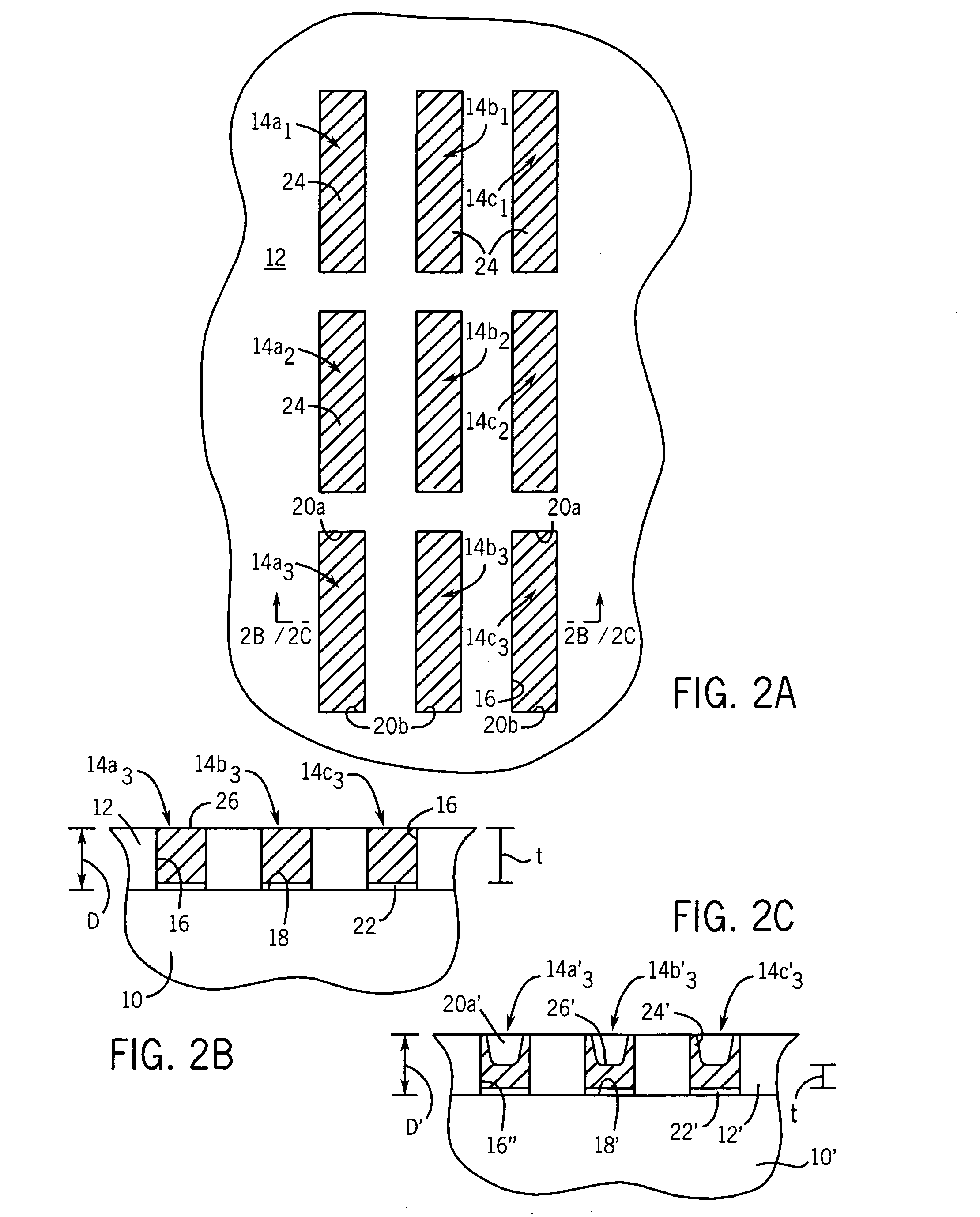 Two-dimensional arrays of holes with sub-lithographic diameters formed by block copolymer self-assembly