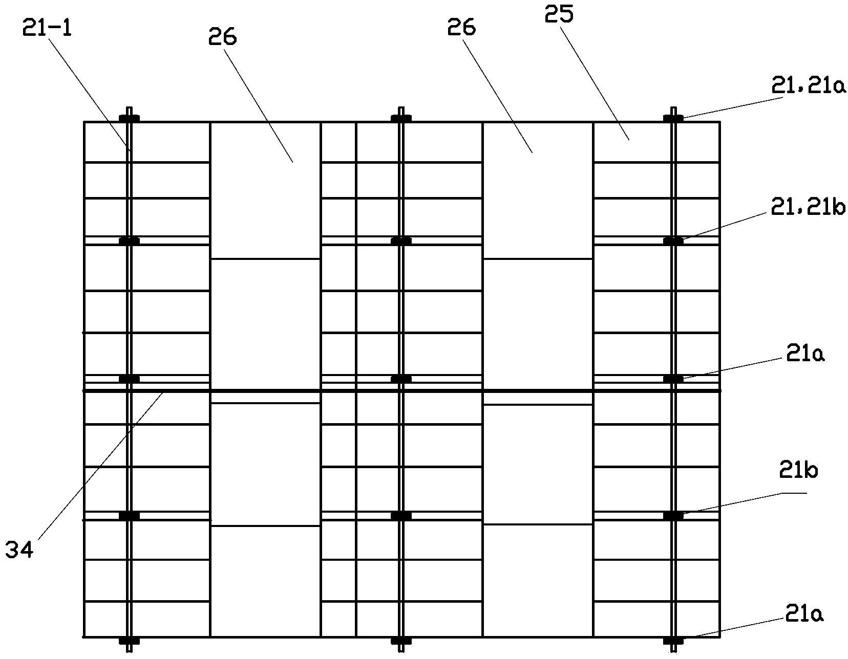 Flexible hanging self-expansion operating platform and construction method