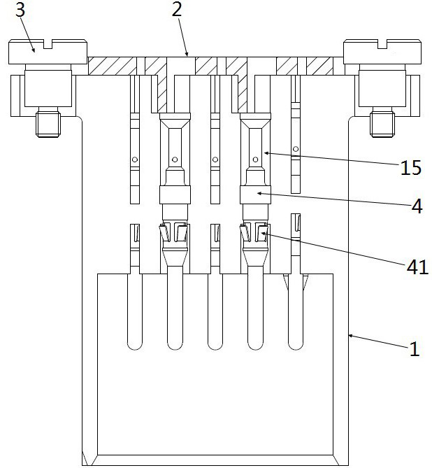 A contact piece anti-return connector