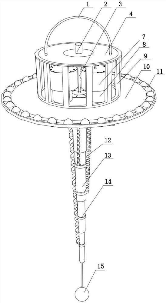 Layered water sampling and filtering integrated device and water sampling method