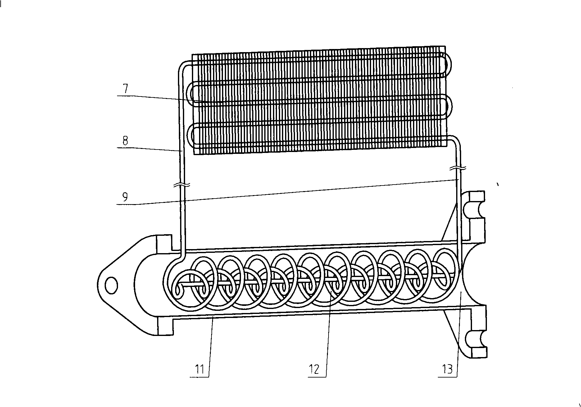 Two stage hot pipe EGR cooler