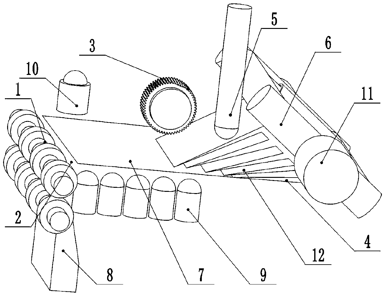 Paper feeding and positioning device for automatic stamping of cross-page seal and stamping machine using paper feeding and positioning device