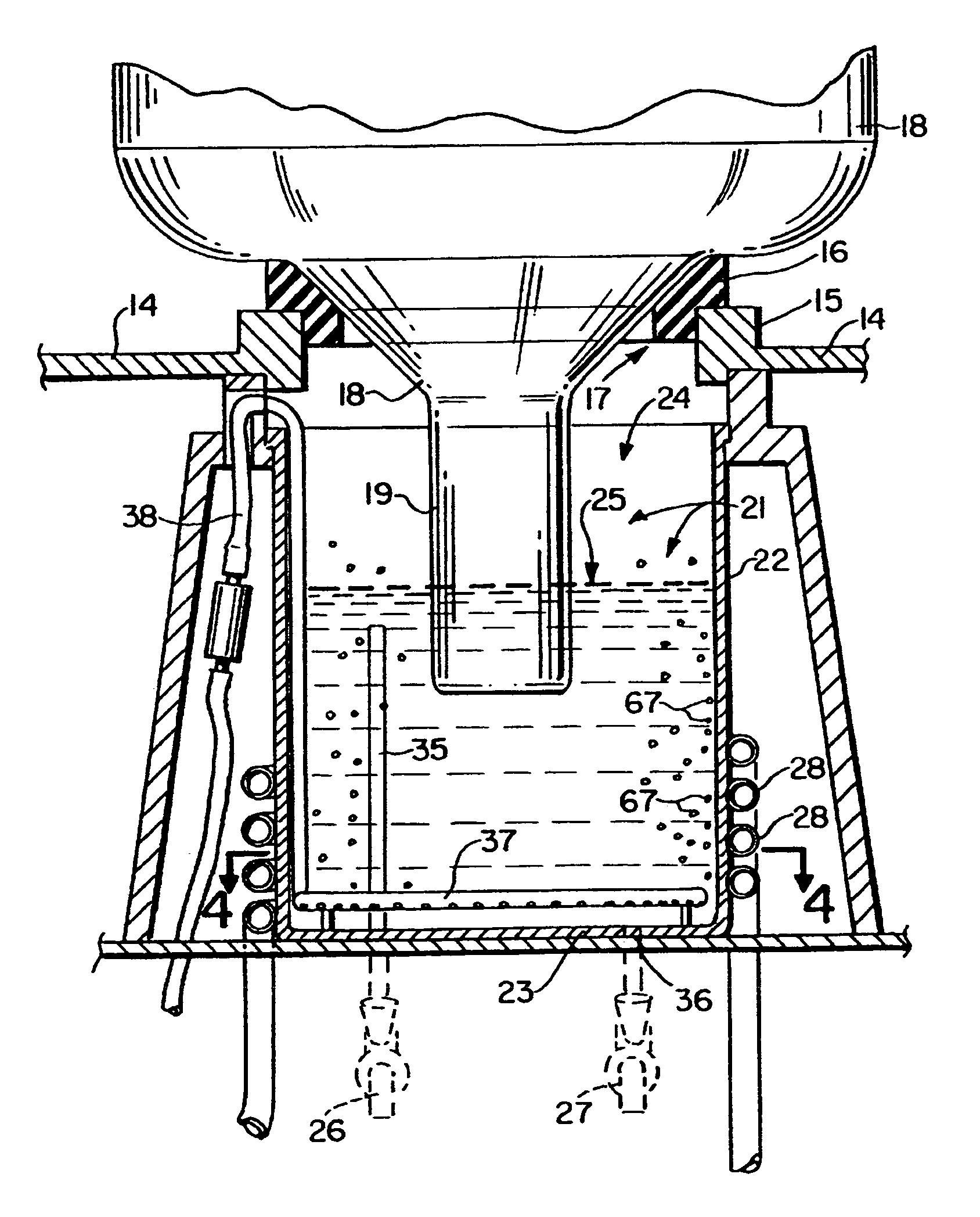 Method and apparatus for disinfecting a refrigerated water cooler reservoir