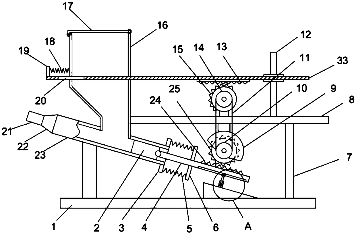 Feed putting device for fish farming