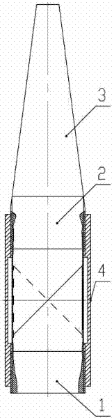 Single excitation longitudinal-torsional compound vibration conversion device