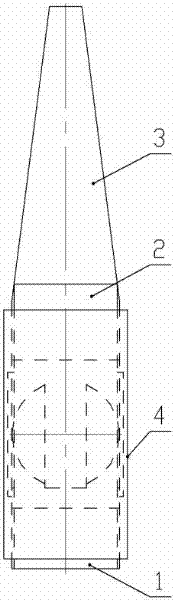 Single excitation longitudinal-torsional compound vibration conversion device