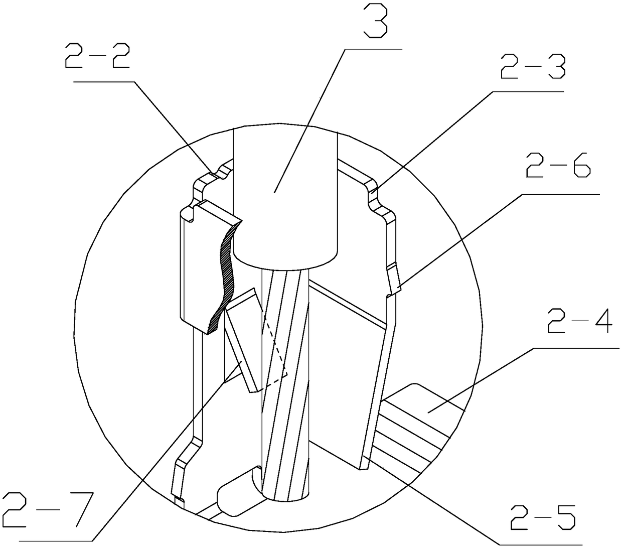 A terminal with a guide structure