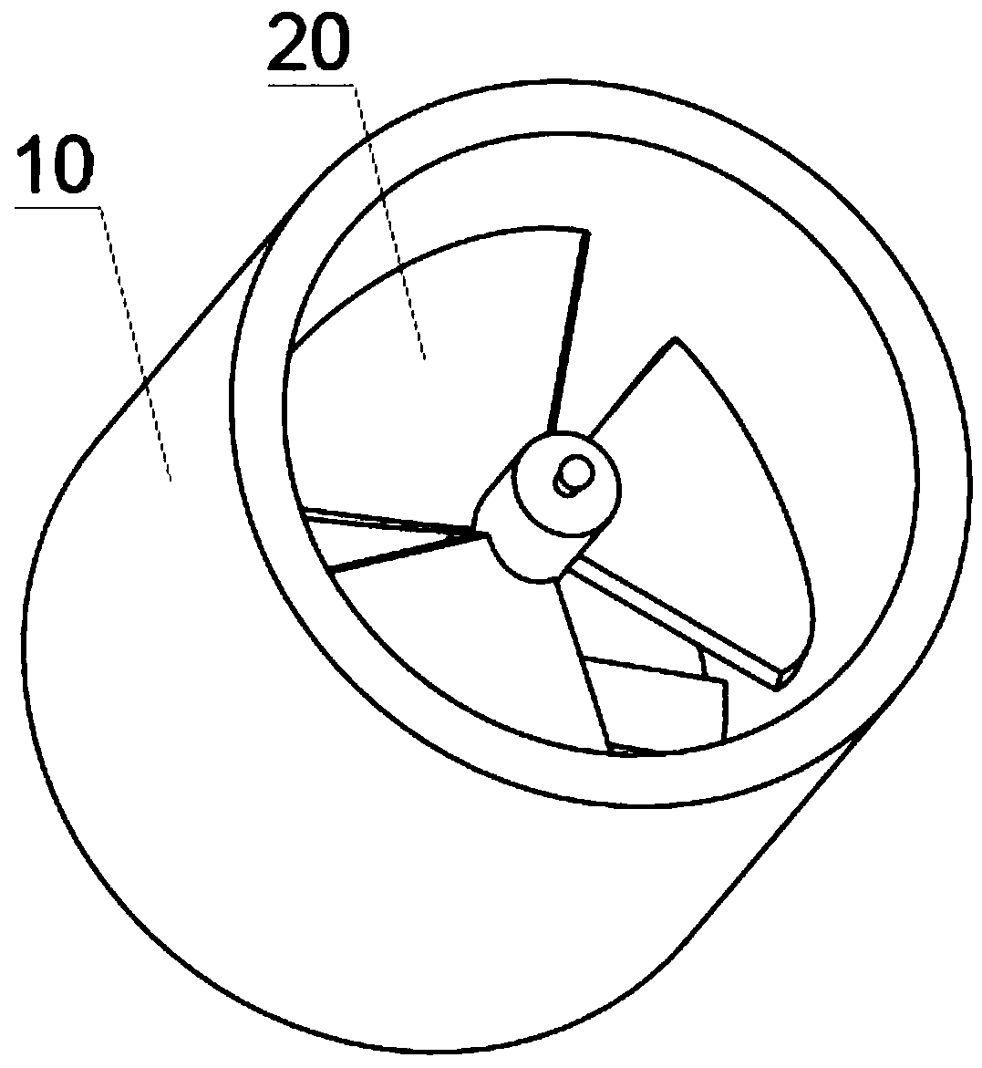 Fan structure for filter tip and cigarette