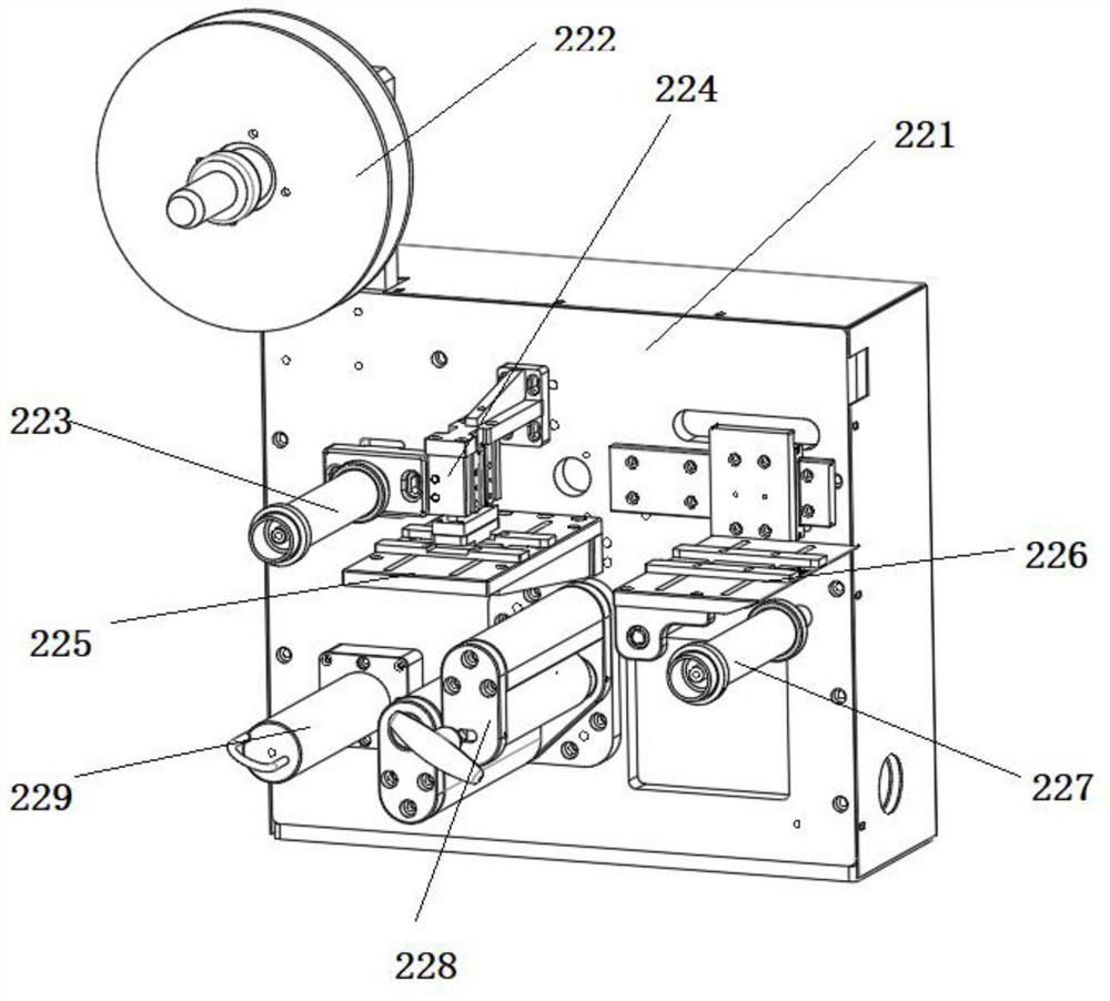 End cover labeling device