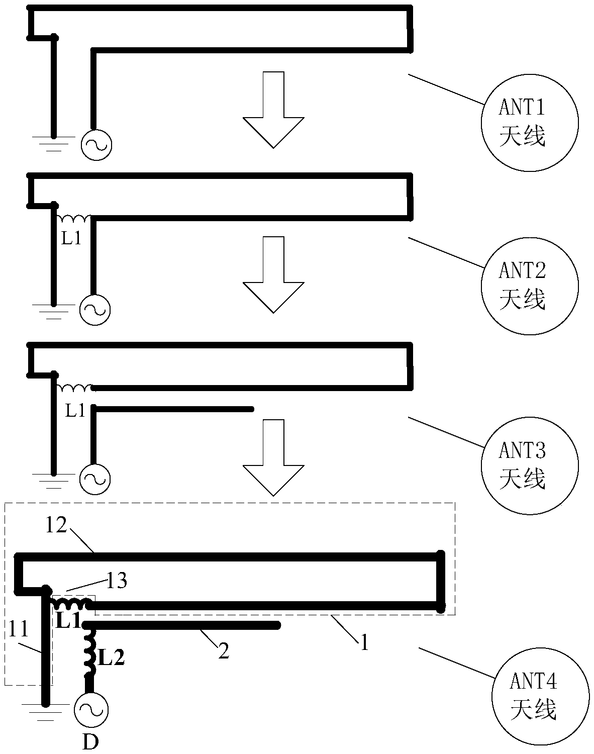 Mobile terminals and antennas for mobile terminals