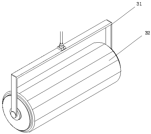 Waste paper treatment device of adhesive sticker machine