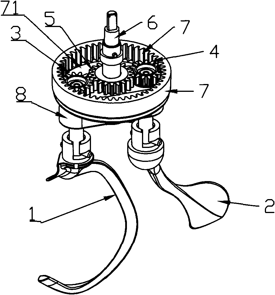 Dough kneading hook structure