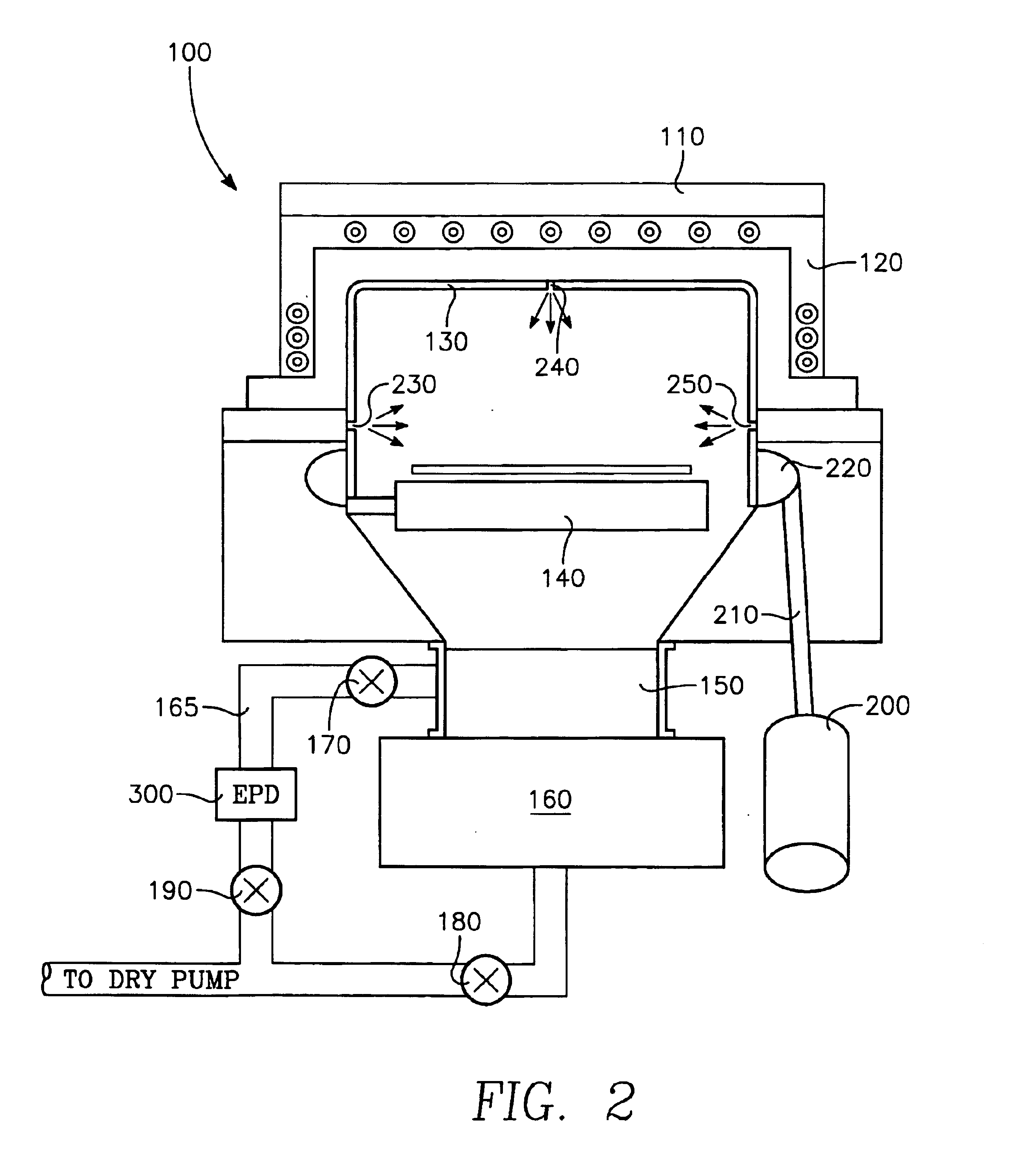 Process endpoint detection in processing chambers