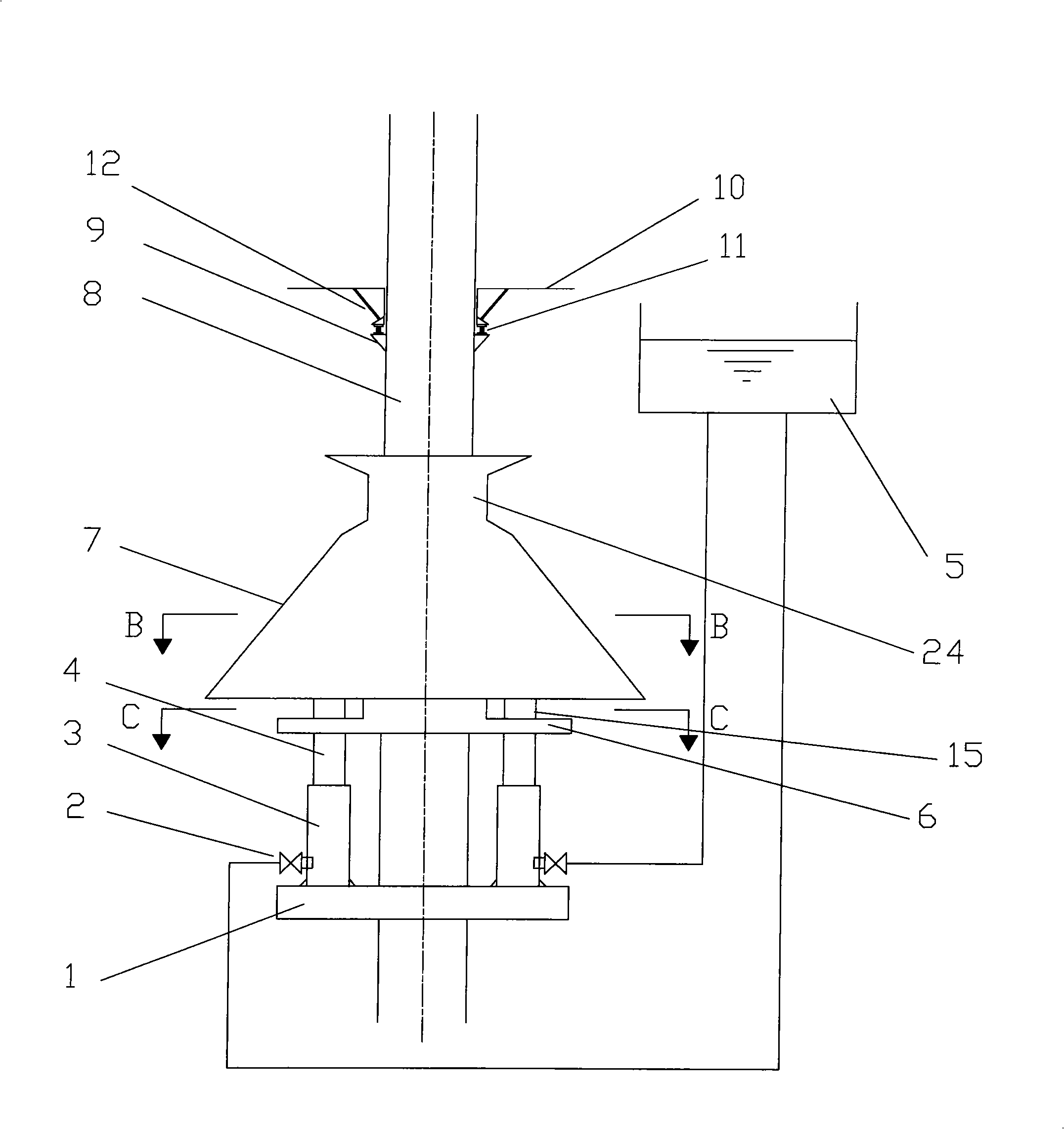 Vibration damping and vibration isolation ice resistant device for self-adapting change of tidal range