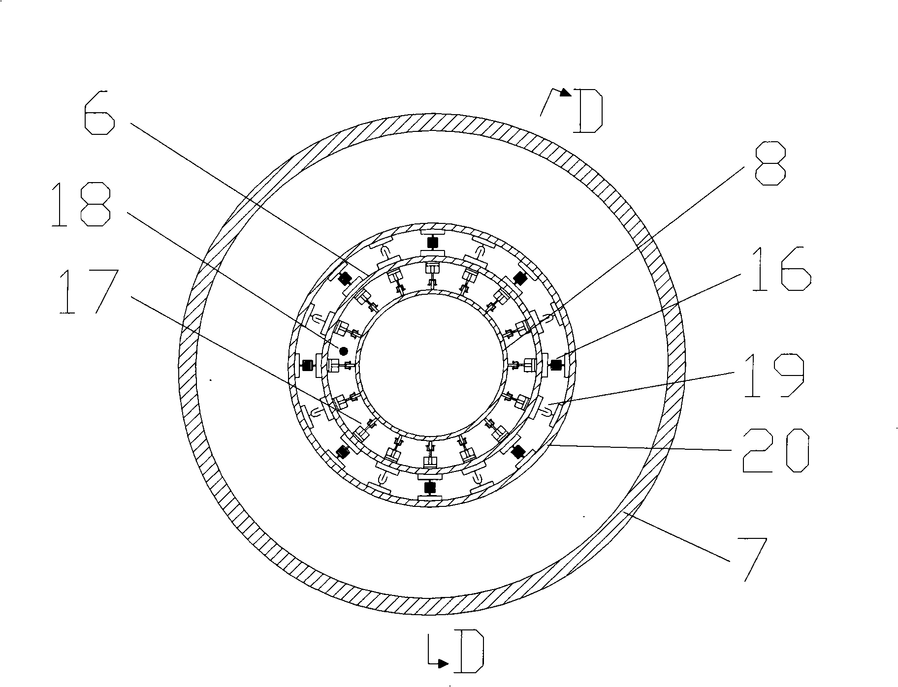 Vibration damping and vibration isolation ice resistant device for self-adapting change of tidal range