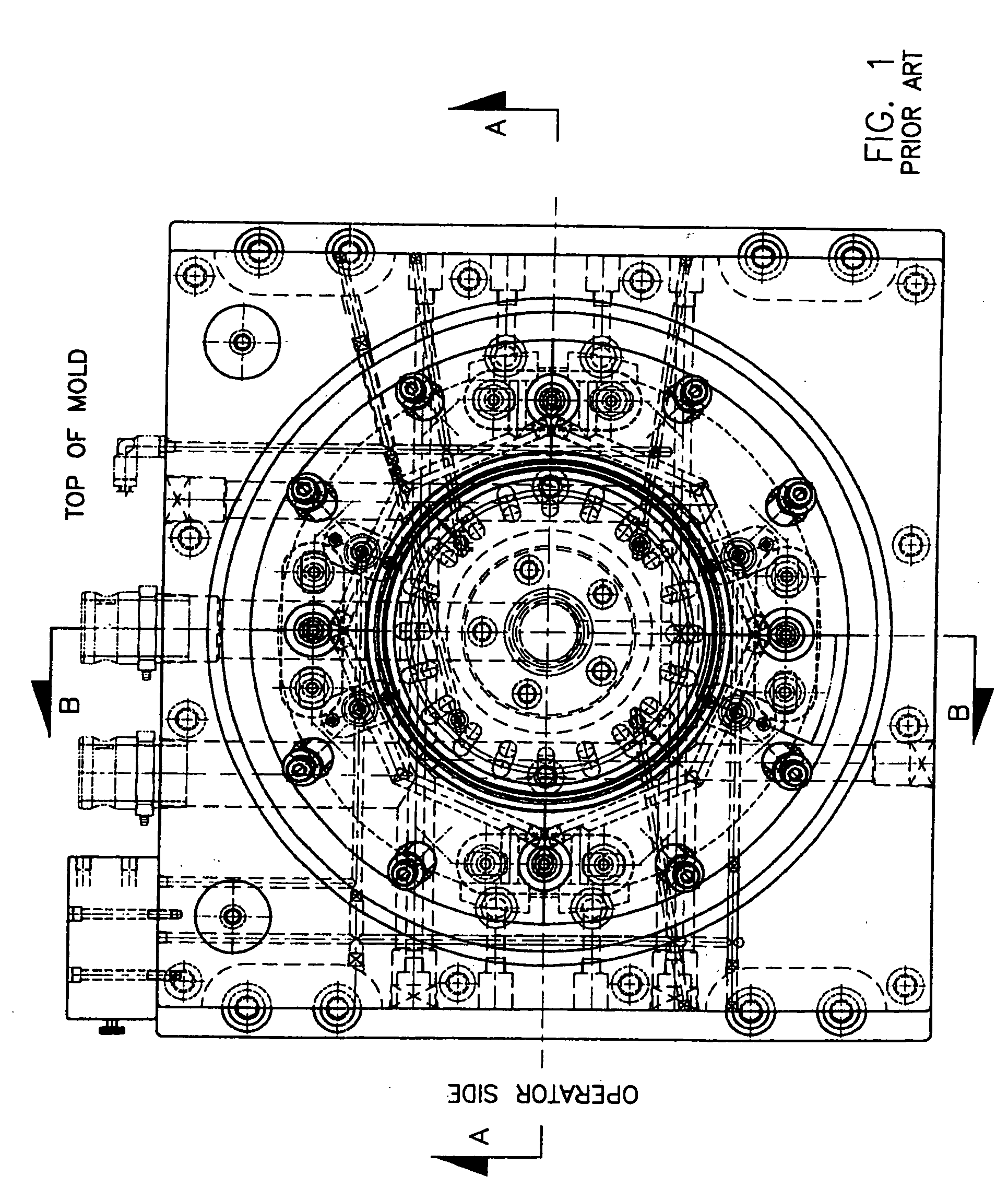 Grooved-surface air conduit for injection molds